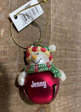 “Jenny” Snow Man Christmas Tree Ornament, Personalized Name