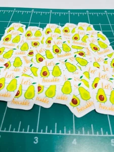 avocado Let's Avocuddle Stickers, | Cute, Funny Sticker For Laptop, Phone, Case, - Picture 1 of 4