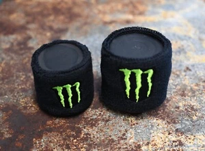 Monster Brake Reservoir Sock Covers x 2, Yamaha, Kawasaki, BMW, Suzuki, Honda - Picture 1 of 1