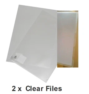 2 x COLBY 150A DELUXE A4 Premium Clear Letter Files Top & Side Open Tabs OK123 - Picture 1 of 1