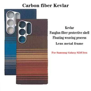 For Samsung Galaxy S24 Ultra Real Carbon Fiber Braided Sunset Matte Magsafe Case - Picture 1 of 22