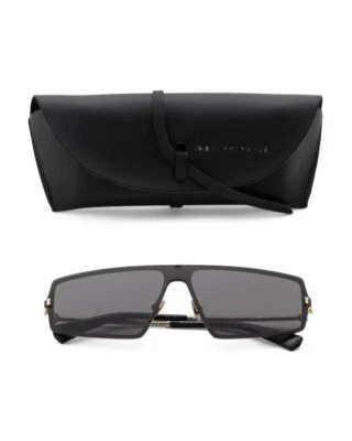 John Varvatos V545 Sunglasses Men's Gold/Black Lenses Fashion Shield 46mm - Image 1 of 4