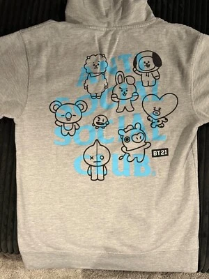 Anti Social Social Club x BT21 Hoodie Medium Gray Pullover Hoodie - Image 1 of 3