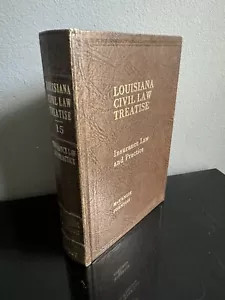 Louisiana Civil Law Treatise - Insurance Law & Practice Volume 15 1986 HC VTG - Picture 1 of 6