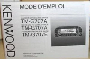 TM-G707 Kenwood Manual French Instructions B62-0868-00 TMG707 - Zdjęcie 1 z 1
