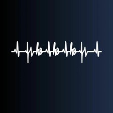 Ho Ho Ho Pulse Line Mug Laptop Truck Window Decal Dye Cut Decal