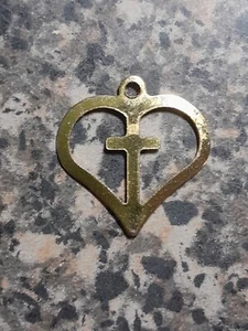 Heart Gold Toned Medal - Picture 1 of 13