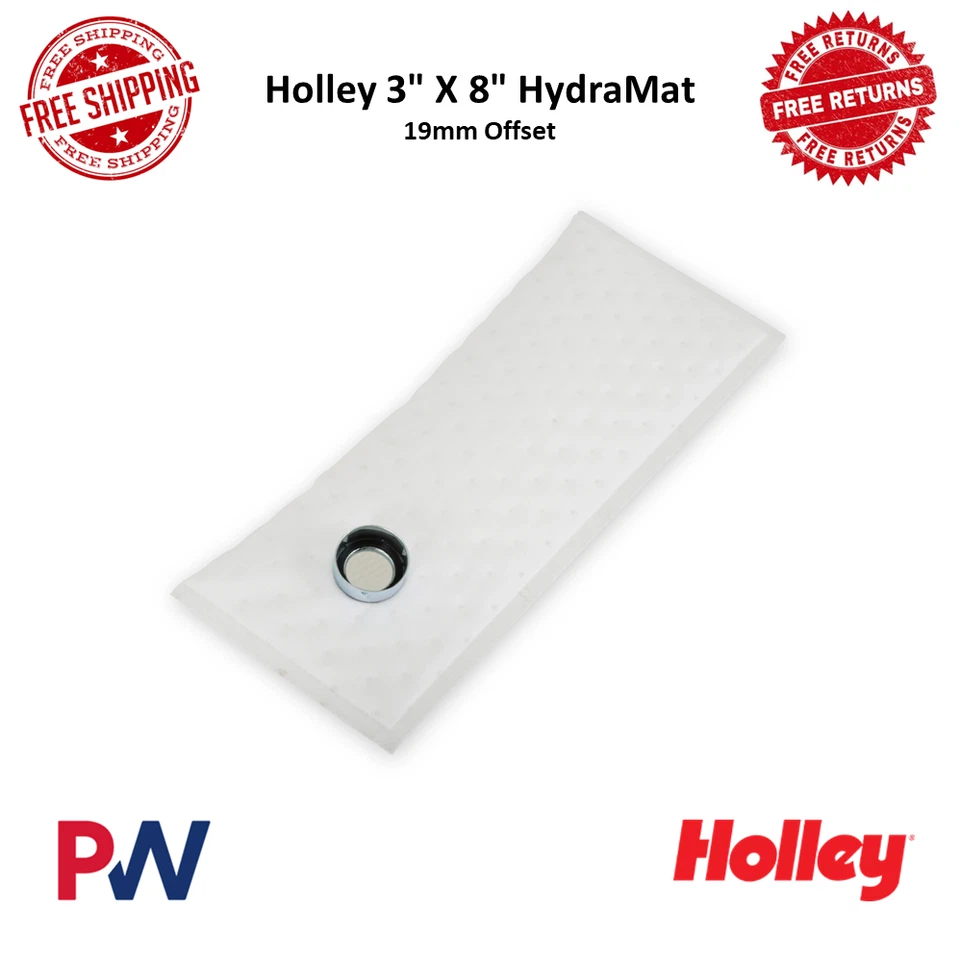 Holley 3" x 8" HydraMat tanque de combustible pickup rectangular 19 mm salida desplazada 19 micras Foto 1 de 4
