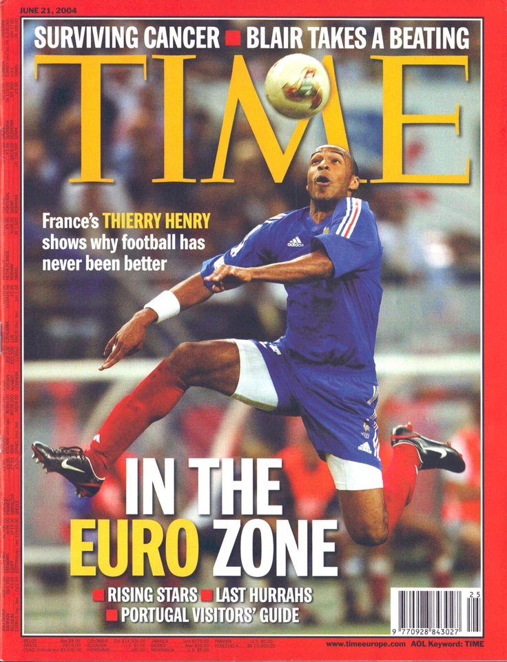 Thierry Henry Euro Cup 2004 Time Magazine 2004 NO LABEL !! - Image 1 of 1