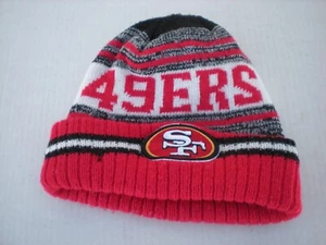 Authentic San Francisco 49ers NFL New Era Brand Stocking Cap Hat Beanie Pom Pom - Picture 1 of 3