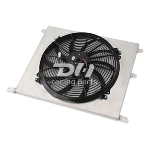 Aluminum Shroud+16" Slim Cooling Fan For 1992-1999 BMW E36 M3 325 328 M3 MT Only - Picture 1 of 6