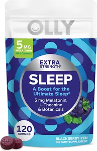 Extra Strength Sleep Gummy, Occasional Sleep Support, 5 Mg Melatonin, L-Thean... - Picture 1 of 1