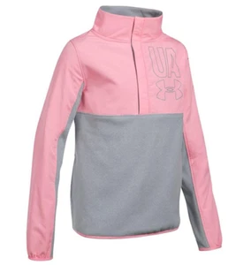 UA UNDER ARMOUR GIRL'S COLDGEAR PHENOM FLEECE Long Sleeve 1/2 SNAP XL Pink - Picture 1 of 10