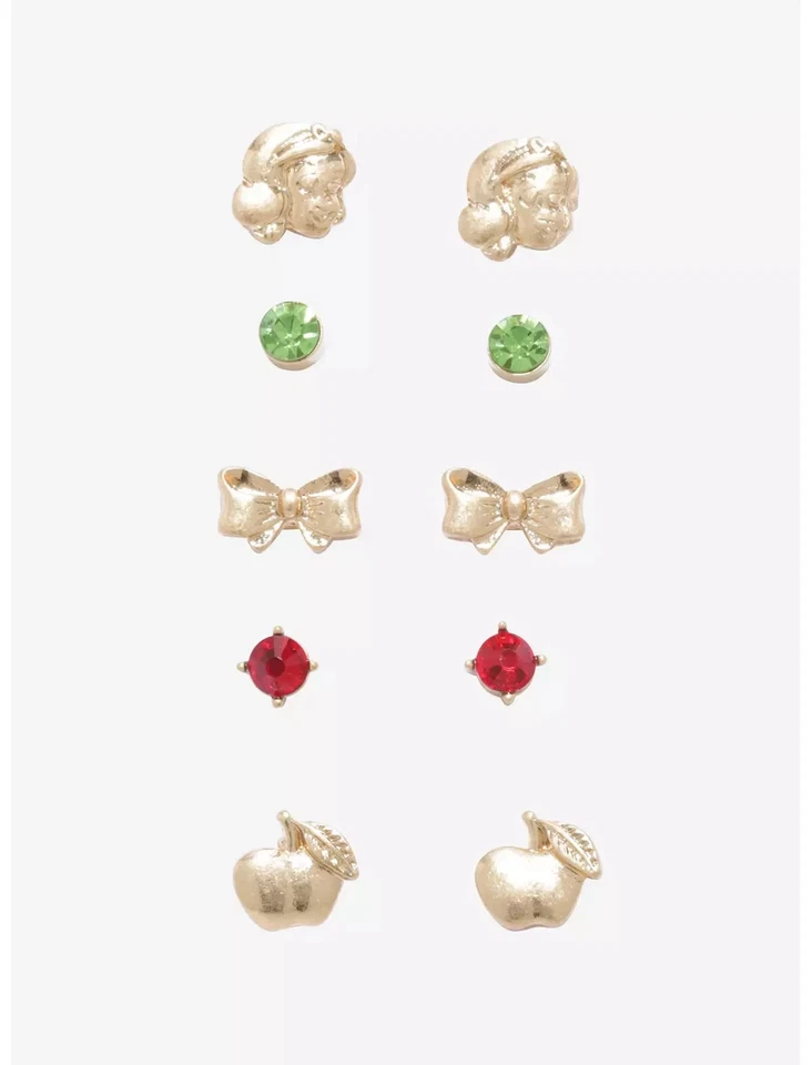 Juego de 5 pendientes Disney Blancanieves y los siete enanitos nuevo con etiquetas Foto 1 de 1