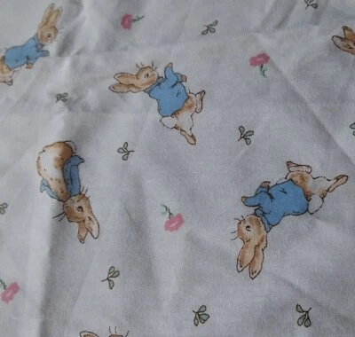 Beatrix Potter 1992 Vintage Fabric 4 Fat Qrts - 42" x 47"Frederick Warne Easter - Image 1 of 4