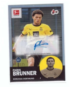 2023-24 Topps Chrome Bundesliga 1963 Toops Autograph Paris Brunner/125 Rookie RC - Bild 1 von 1