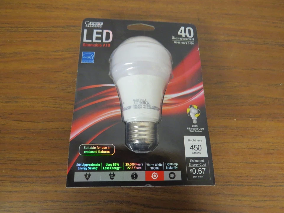 + LED Dimmable A19 40 watt  - Image 1 of 2