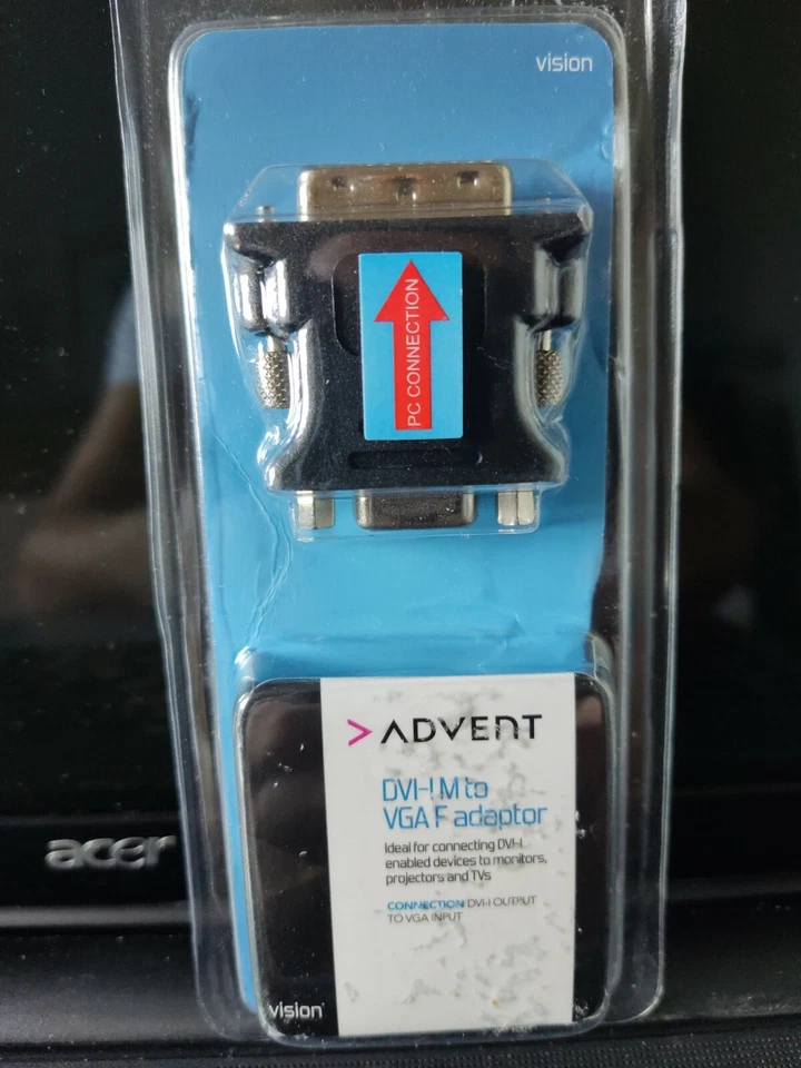 ADVENT ADVMVGF12 DVI M To VGA F Adapter - Image 1 of 1