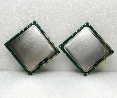 a pair Intel Xeon E5620 SLBV4  12M Cache 2.4GHz 5.86GT/s 80w 1366 Processor - Image 1 of 4