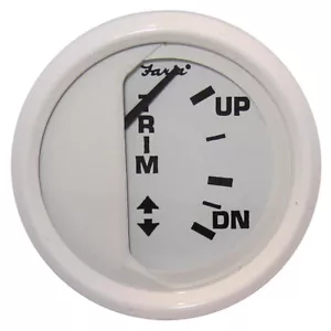 Faria Dress White 2" Trim Gauge Mercury Mariner Mercruiser Volvo Yamaha Outboard - Picture 1 of 1