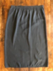 Eileen Fisher Hammered 100% Silk A-Line Midi Skirt M/L  Grey - Picture 1 of 7