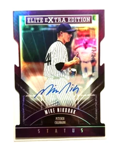 2015 Elite Extra Edition Autographs Status Purple Die Cut #28 Mike Nikorak 47/75 - Picture 1 of 2