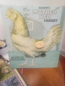 Vintage ELDON'S Mother Hen Target Toy Game Board Tin Litho 16 3/4” X 13 3/4” - Picture 1 of 4