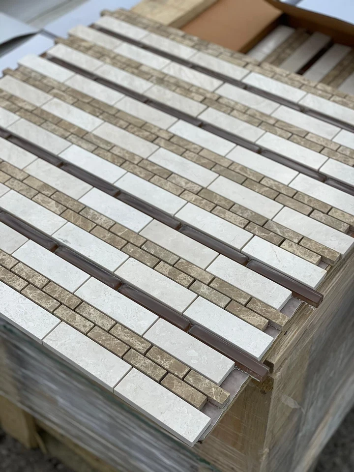 Lote de trabajo de 10 m² de azulejos de mosaico de mármol/piso de pared/mármol para baño/cocina Foto 1 de 4