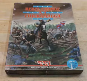 Rebel Charge at Chickamauga IBM 5 1/4" Floppy Disc Map Manual Big Box PC SSI - Bild 1 von 14