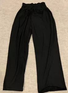 Ueu Women's Black Large Elastic Waist Comfy Athletic Capri Pants - Picture 1 of 9