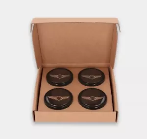 HYUNDAI Genesis Floating Wheel Center Caps 4P/Black/Accessory/Genuine/Korea - Imagen 1 de 7