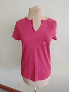 Eddie Bauer Womens Berry Pink Cotton Short Sleeve Tee Shirt Top Medium - Picture 1 of 6