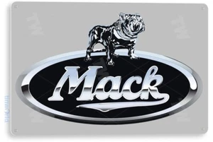 TIN SIGN Mack Truck Silver Auto Shop Stop Garage A113 - Picture 1 of 3