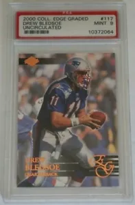 2000 Coll. Edge Uncirculated DREW BLEDSOE Graded PSA 9 MINT New England Patriots - Picture 1 of 1