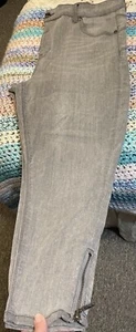 Seven7 Melissa McCarthy Size 20W Ankle Pencil Jeans Gray Slimming w/Ankle Zips - Picture 1 of 10