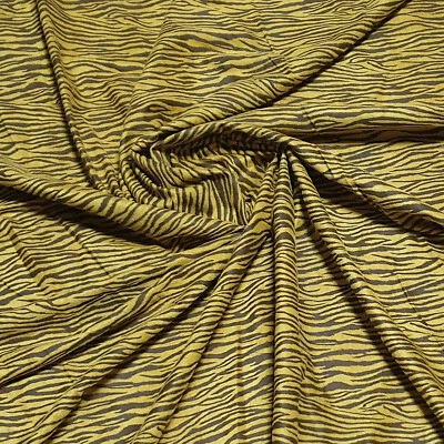 Animal Cebra Tigre Rayas Imitación Gamuza Cierva Gamuza Tela Chaqueta Falda Tela 58" Foto 1 de 4