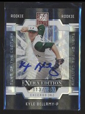 2009 ELITE EXTRA EDITION TURN CENTURY /149 ROOKIE AUTO KYLE BELLAMY WHITE SOX