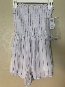 ABERCROMBIE & FITCH Damen-Strampler Größe S neu mit Etikett gesmockter Overall Leinen/Viskose - Bild 1 von 9