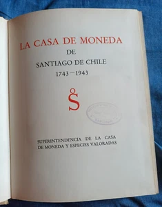 CHILE 1943 "Memoria Casa de Moneda" completo buen estado libro RARO - Imagen 1 de 16
