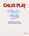 Ed Gale Child's Play Chucky Suit Actor Signed Script Cover PSA A