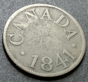 1841 Canada Half Penny Token no.45 - Picture 1 of 6