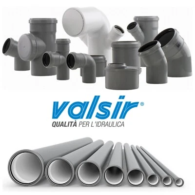 VALSIR  PP3 TUBO-RACCORDI diametro  40 SCARICO FOGNA A INNESTO - Immagine 1 di 4