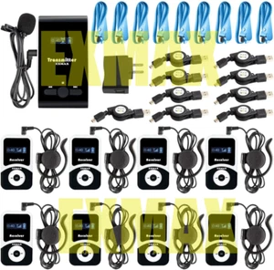 EXMAX EX-100 kabelloses Reiseleiter-System Mikrofon Rauschunterdrückung, 164 Fuß + 1T8R + USB - Bild 1 von 17