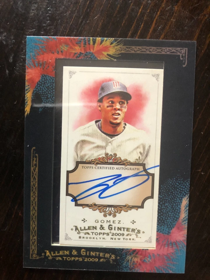 Minnesota Twins CARLOS GOMEZ signed 2009 Allen & Ginter Framed Mini - Certified - Image 1 of 1