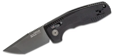 Faca dobrável SOG 15-38-03-57 AU AUTO 3,43" D2 preta Tanto lâmina lisa - Imagem 1 de 3