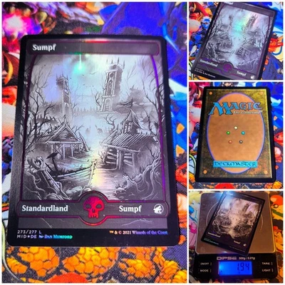 MTG Swamp V.2 🇩🇪 Nm Eternal Night Full Art FOIL Innistrad: Midnight Hunt OG - Bild 1 von 4