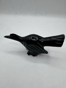 Schwarzer Onyx Vogel Figur  - Bild 1 von 9