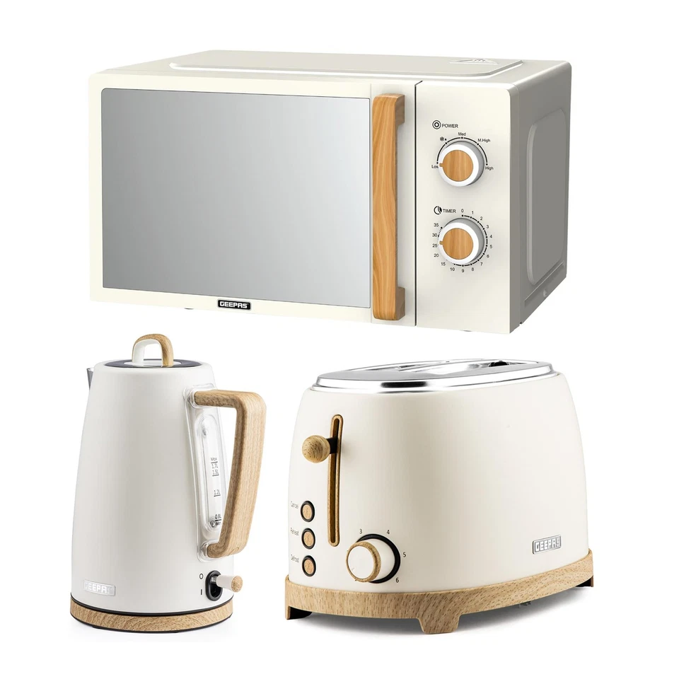 GEEPAS 20L Microwave Oven 2 Slice Toaster & 1.7L Electric Kettle Set NordiQ  - Image 1 of 1