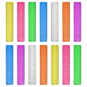 14 Packs 6 Inch Small Rulers for Kids Plastic School Ruler with Inches and Ce... - Picture 1 of 8