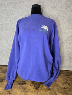 Sudadera Jerzees Vintage Años 90 Púrpura Cuello Redondo The Cotswolds Bordada Talla XXL Foto 1 de 4
